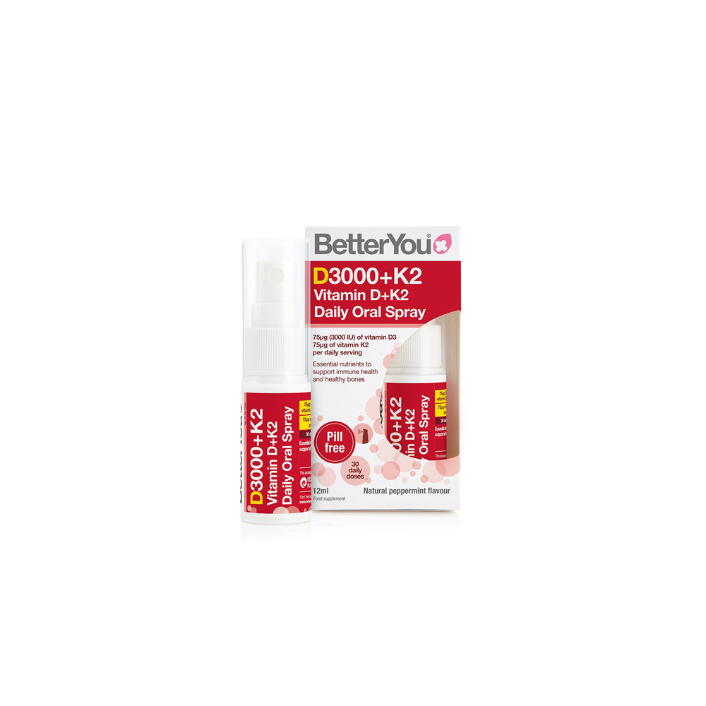 BetterYou D3000 Plus Vitamin D Plus K2 Daily 12ml