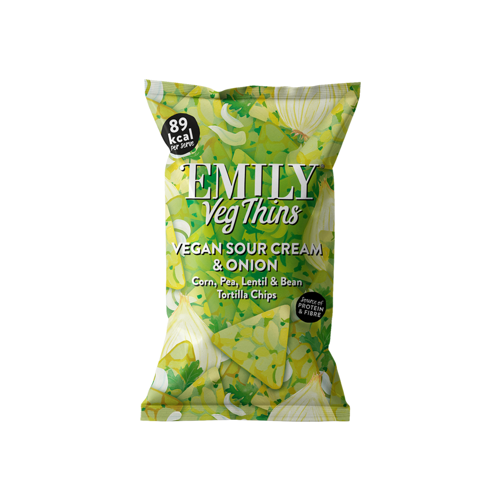 EMILY Veg Thins Vegan Sour Cream And Onion 85g